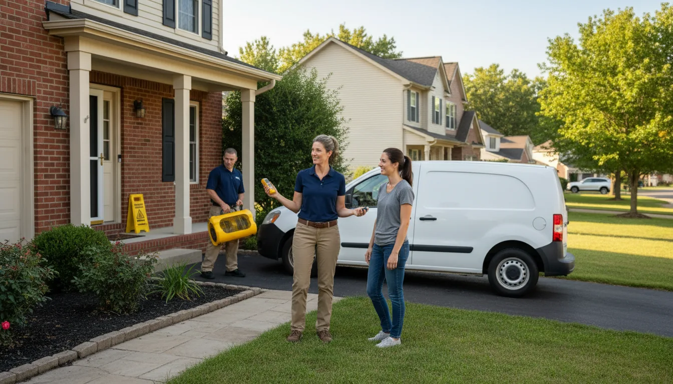 Residential water damage restoration in Hellier, KY